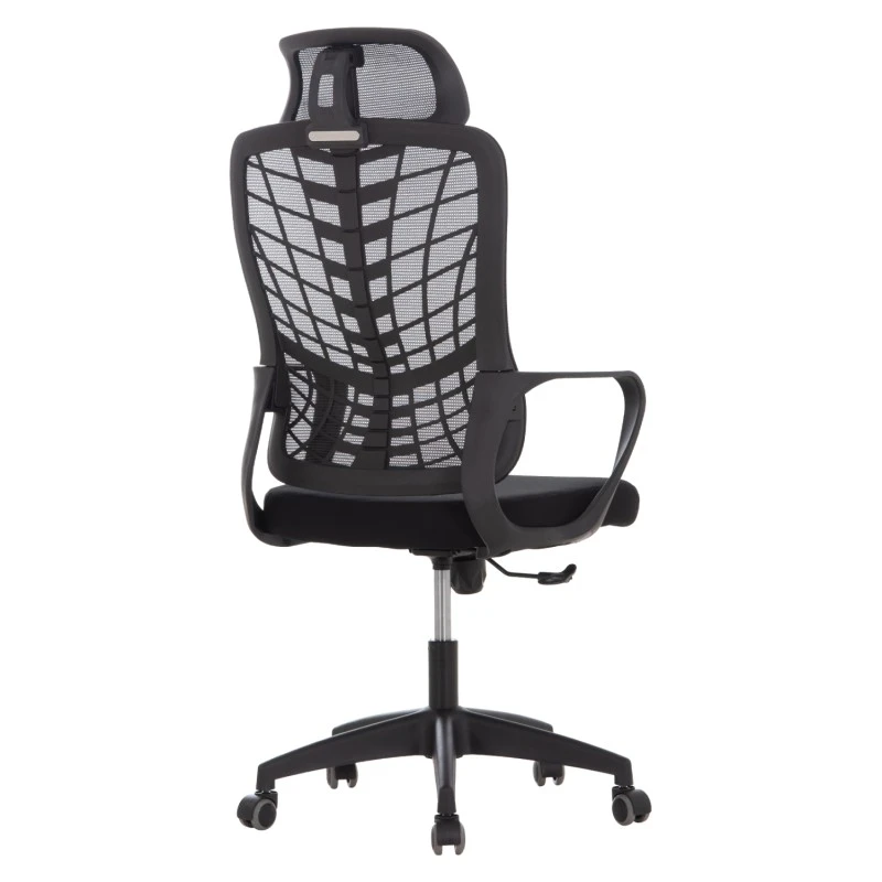 ΚΑΡΕΚΛΑ ΓΡΑΦΕΙΟΥ ELVAR HM1219.01 ΜΑΥΡO MESH--ΒΑΣΗ ΠΟΛΥΠΡΟΠΥΛΕΝΙΟΥ 63x56x125Υεκ