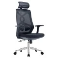 ΚΑΡΕΚΛΑ ΓΡΑΦΕΙΟΥ FLEXORA HM1213.01 ΜΑΥΡO MESH-ΒΑΣΗ ΧΡΩΜΙΟΥ 60x63x125Υεκ