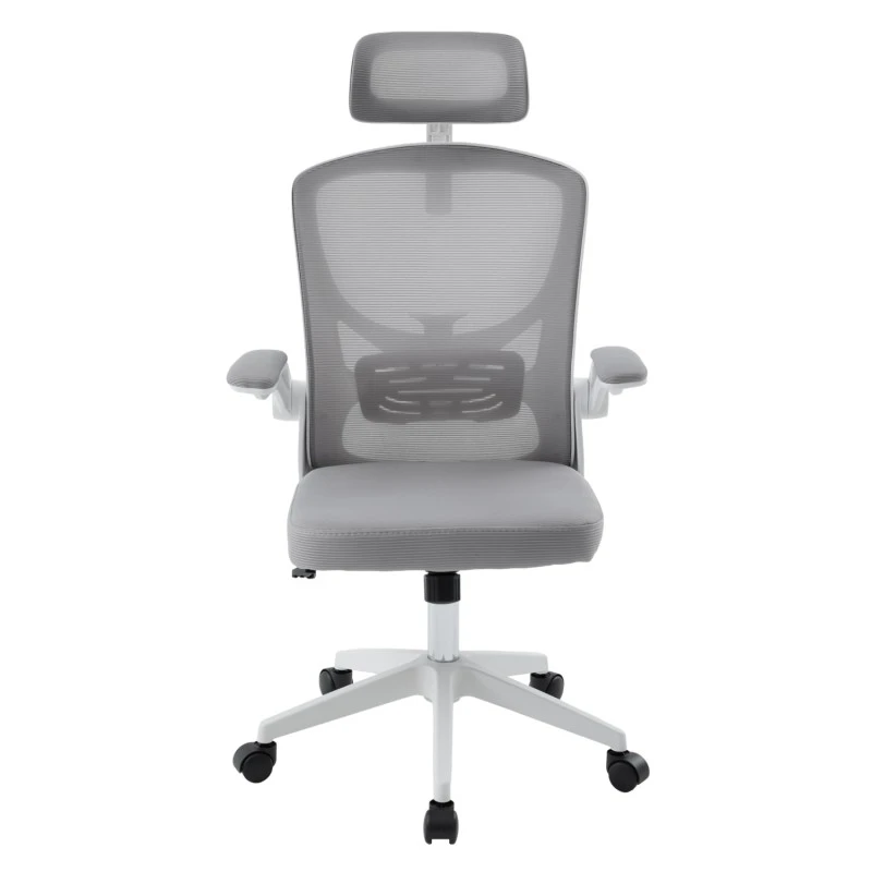 ΚΑΡΕΚΛΑ ΓΡΑΦΕΙΟΥ FLOATER HM1230.02 ΛΕΥΚΟ PP--ΑΝΟΙΧΤΟ ΓΚΡΙ MESH 62x62x115-125Υεκ
