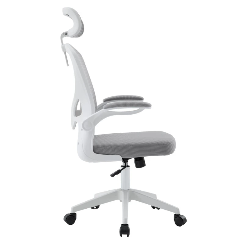 ΚΑΡΕΚΛΑ ΓΡΑΦΕΙΟΥ FLOATER HM1230.02 ΛΕΥΚΟ PP--ΑΝΟΙΧΤΟ ΓΚΡΙ MESH 62x62x115-125Υεκ