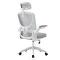 ΚΑΡΕΚΛΑ ΓΡΑΦΕΙΟΥ FLOATER HM1230.02 ΛΕΥΚΟ PP--ΑΝΟΙΧΤΟ ΓΚΡΙ MESH 62x62x115-125Υεκ