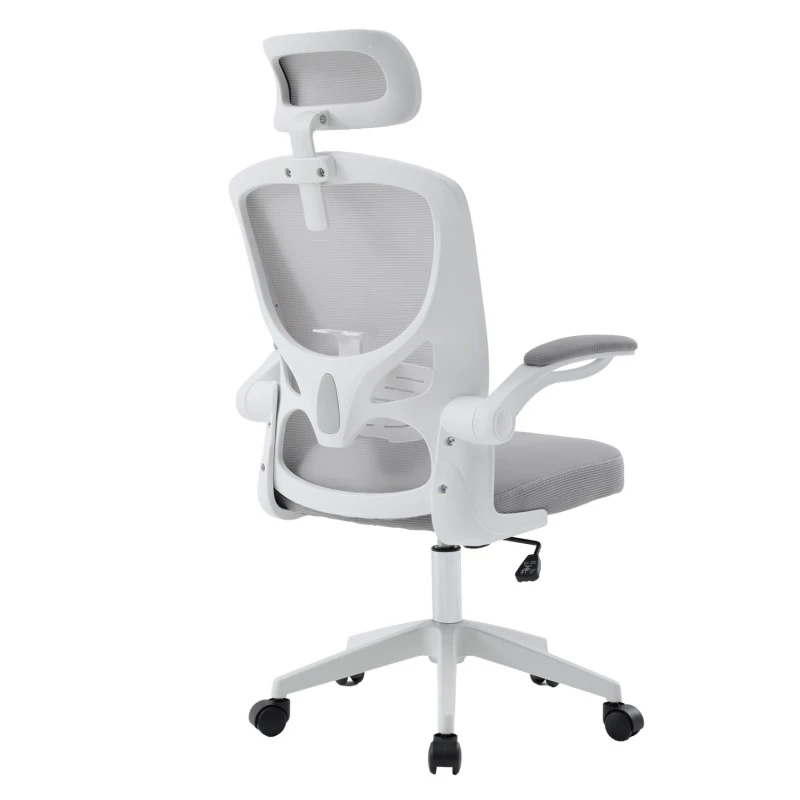 ΚΑΡΕΚΛΑ ΓΡΑΦΕΙΟΥ FLOATER HM1230.02 ΛΕΥΚΟ PP--ΑΝΟΙΧΤΟ ΓΚΡΙ MESH 62x62x115-125Υεκ