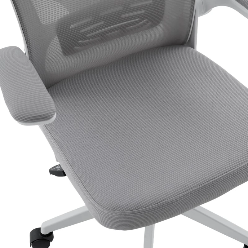 ΚΑΡΕΚΛΑ ΓΡΑΦΕΙΟΥ FLOATER HM1230.02 ΛΕΥΚΟ PP--ΑΝΟΙΧΤΟ ΓΚΡΙ MESH 62x62x115-125Υεκ