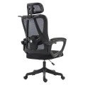 ΚΑΡΕΚΛΑ ΓΡΑΦΕΙΟΥ FRANTIC HM1224.01 ΜΑΥΡO MESH & ΠΟΛΥΠΡΟΠΥΛΕΝΙΟ 60x66x130Υεκ