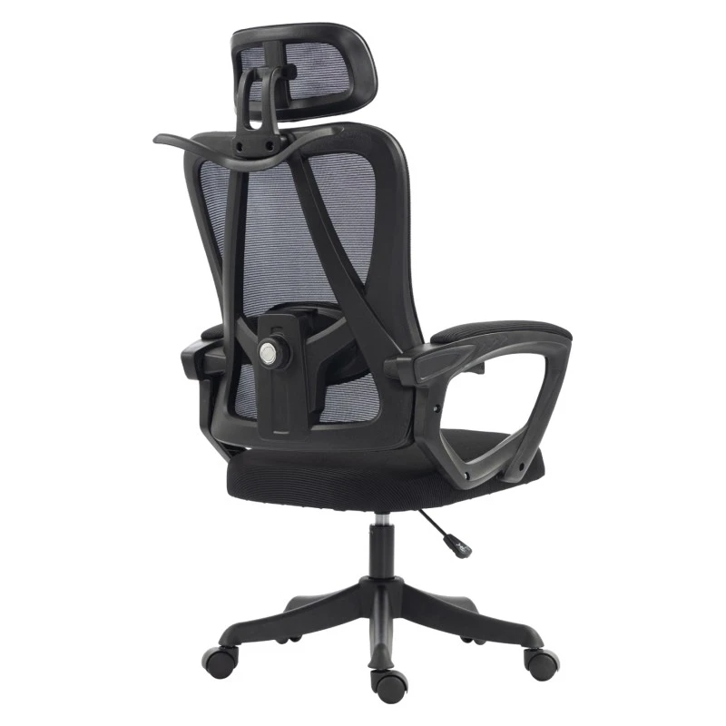 ΚΑΡΕΚΛΑ ΓΡΑΦΕΙΟΥ FRANTIC HM1224.01 ΜΑΥΡO MESH & ΠΟΛΥΠΡΟΠΥΛΕΝΙΟ 60x66x130Υεκ