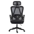 ΚΑΡΕΚΛΑ ΓΡΑΦΕΙΟΥ FRANTIC HM1224.01 ΜΑΥΡO MESH & ΠΟΛΥΠΡΟΠΥΛΕΝΙΟ 60x66x130Υεκ