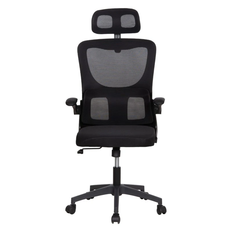 ΚΑΡΕΚΛΑ ΓΡΑΦΕΙΟΥ KESI HM1222.01 ΜΑΥΡO MESH & PP 61x62x125Υεκ.