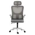 ΚΑΡΕΚΛΑ ΓΡΑΦΕΙΟΥ KESI HM1222.02 ΑΝΟΙΧΤΟ ΓΚΡΙ MESH--ΛΕΥΚΟ PP 52x50x122Υεκ.