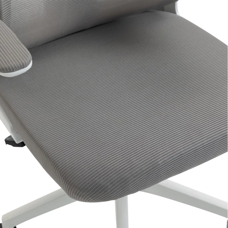 ΚΑΡΕΚΛΑ ΓΡΑΦΕΙΟΥ KESI HM1222.02 ΑΝΟΙΧΤΟ ΓΚΡΙ MESH--ΛΕΥΚΟ PP 52x50x122Υεκ.