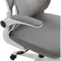 ΚΑΡΕΚΛΑ ΓΡΑΦΕΙΟΥ KESI HM1222.02 ΑΝΟΙΧΤΟ ΓΚΡΙ MESH--ΛΕΥΚΟ PP 52x50x122Υεκ.