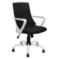 ΚΑΡΕΚΛΑ ΓΡΑΦΕΙΟΥ MALFOI HM1053.01 ΜΑΥΡO MESH & ΠΟΔΙ ΜΕΤΑΛΛΙΚΟ 58x59x103 εκ.