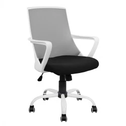 ΚΑΡΕΚΛΑ ΓΡΑΦΕΙΟΥ MALFOI HM1053.21 ΓΚΡΙ MESH & ΠΟΔΙ ΜΕΤΑΛΛΙΚΟ 58x59x103Υεκ