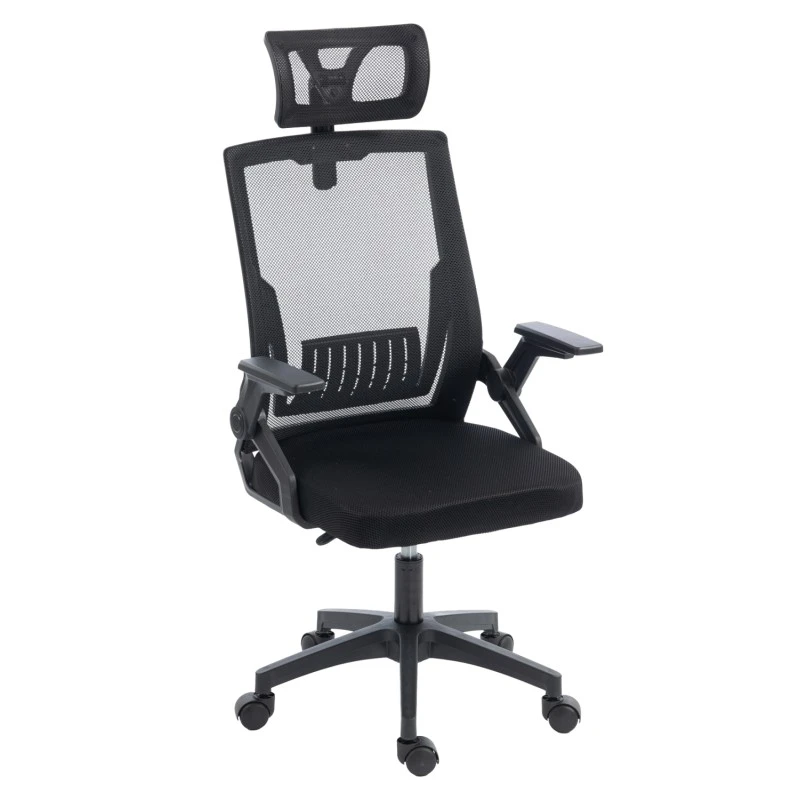 ΚΑΡΕΚΛΑ ΓΡΑΦΕΙΟΥ MATRON HM1226.01 ΜΑΥΡO PP & MESH ΥΦΑΣΜΑ 47x47x128Υεκ