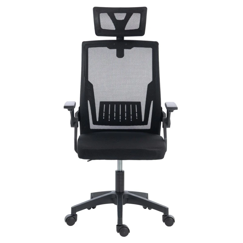 ΚΑΡΕΚΛΑ ΓΡΑΦΕΙΟΥ MATRON HM1226.01 ΜΑΥΡO PP & MESH ΥΦΑΣΜΑ 47x47x128Υεκ