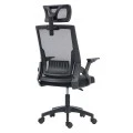 ΚΑΡΕΚΛΑ ΓΡΑΦΕΙΟΥ MATRON HM1226.01 ΜΑΥΡO PP & MESH ΥΦΑΣΜΑ 47x47x128Υεκ