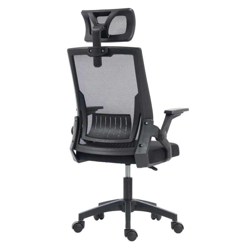 ΚΑΡΕΚΛΑ ΓΡΑΦΕΙΟΥ MATRON HM1226.01 ΜΑΥΡO PP & MESH ΥΦΑΣΜΑ 47x47x128Υεκ