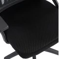 ΚΑΡΕΚΛΑ ΓΡΑΦΕΙΟΥ MATRON HM1226.01 ΜΑΥΡO PP & MESH ΥΦΑΣΜΑ 47x47x128Υεκ