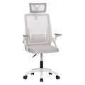 ΚΑΡΕΚΛΑ ΓΡΑΦΕΙΟΥ MATRON HM1226.02 ΛΕΥΚΟ PP--ΑΝΟΙΧΤΟ ΓΚΡΙ MESH 59x55x115Υεκ