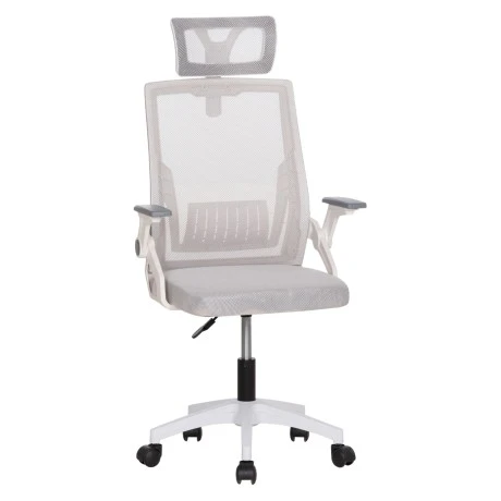 ΚΑΡΕΚΛΑ ΓΡΑΦΕΙΟΥ MATRON HM1226.02 ΛΕΥΚΟ PP--ΑΝΟΙΧΤΟ ΓΚΡΙ MESH 59x55x115Υεκ