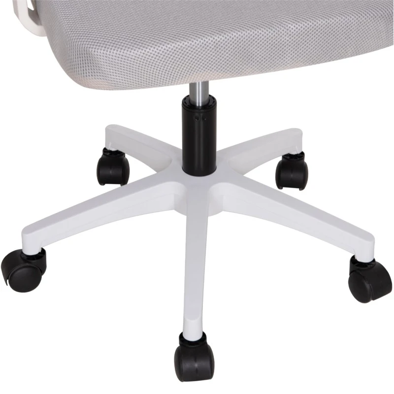 ΚΑΡΕΚΛΑ ΓΡΑΦΕΙΟΥ MATRON HM1226.02 ΛΕΥΚΟ PP--ΑΝΟΙΧΤΟ ΓΚΡΙ MESH 59x55x115Υεκ