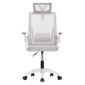 ΚΑΡΕΚΛΑ ΓΡΑΦΕΙΟΥ MATRON HM1226.02 ΛΕΥΚΟ PP--ΑΝΟΙΧΤΟ ΓΚΡΙ MESH 59x55x115Υεκ
