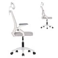 ΚΑΡΕΚΛΑ ΓΡΑΦΕΙΟΥ MATRON HM1226.02 ΛΕΥΚΟ PP--ΑΝΟΙΧΤΟ ΓΚΡΙ MESH 59x55x115Υεκ