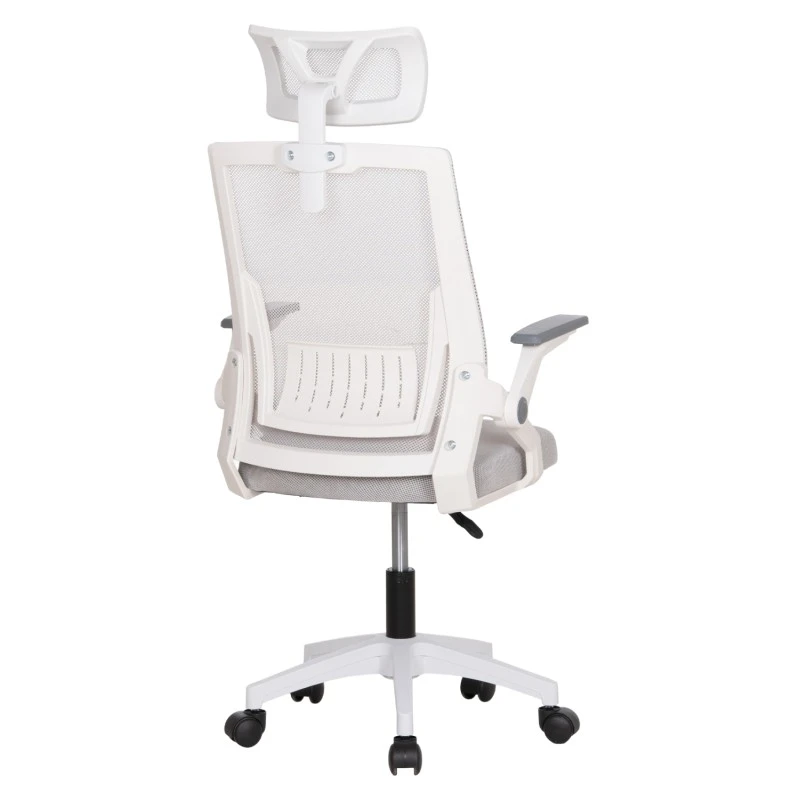 ΚΑΡΕΚΛΑ ΓΡΑΦΕΙΟΥ MATRON HM1226.02 ΛΕΥΚΟ PP--ΑΝΟΙΧΤΟ ΓΚΡΙ MESH 59x55x115Υεκ