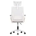 ΚΑΡΕΚΛΑ ΓΡΑΦΕΙΟΥ MATRON HM1226.02 ΛΕΥΚΟ PP--ΑΝΟΙΧΤΟ ΓΚΡΙ MESH 59x55x115Υεκ