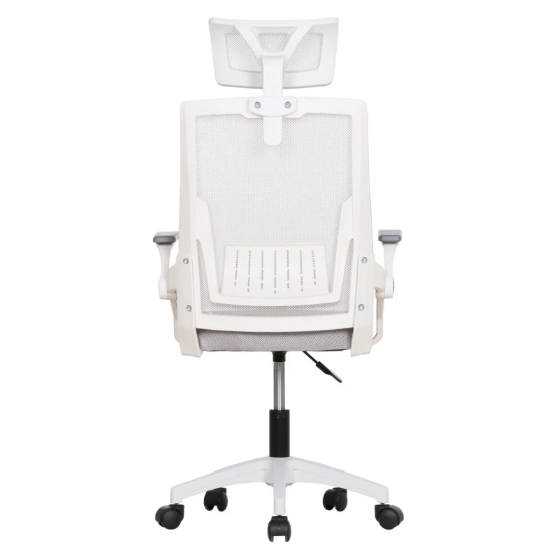ΚΑΡΕΚΛΑ ΓΡΑΦΕΙΟΥ MATRON HM1226.02 ΛΕΥΚΟ PP--ΑΝΟΙΧΤΟ ΓΚΡΙ MESH 59x55x115Υεκ