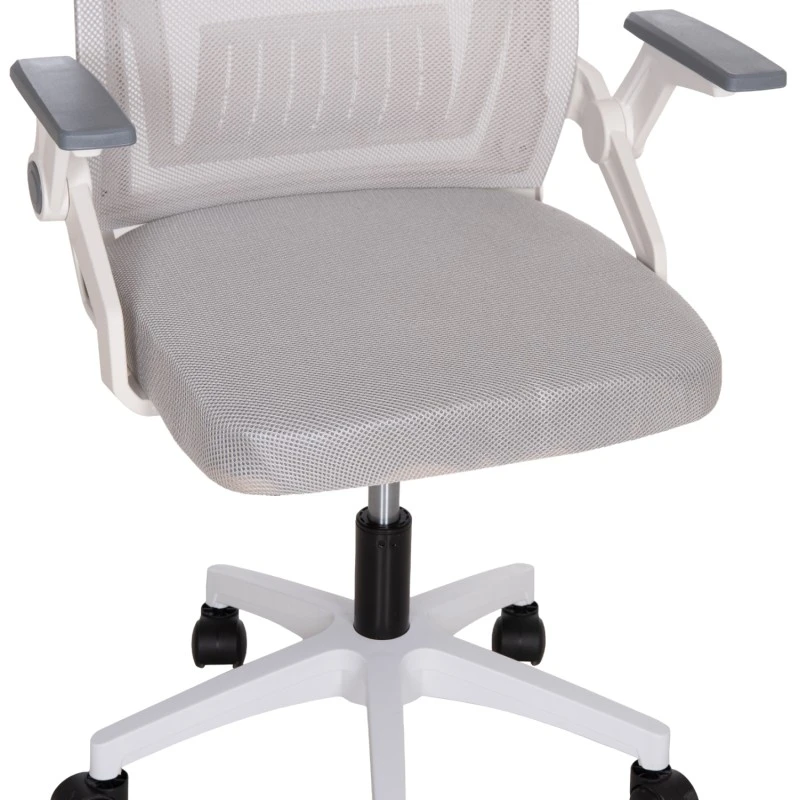 ΚΑΡΕΚΛΑ ΓΡΑΦΕΙΟΥ MATRON HM1226.02 ΛΕΥΚΟ PP--ΑΝΟΙΧΤΟ ΓΚΡΙ MESH 59x55x115Υεκ