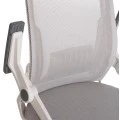 ΚΑΡΕΚΛΑ ΓΡΑΦΕΙΟΥ MATRON HM1226.02 ΛΕΥΚΟ PP--ΑΝΟΙΧΤΟ ΓΚΡΙ MESH 59x55x115Υεκ