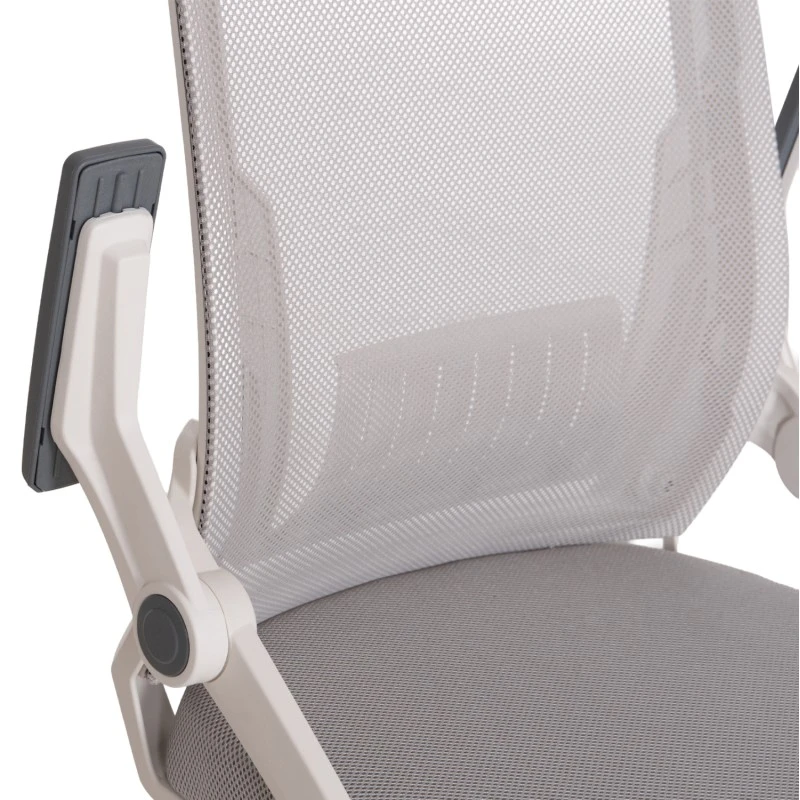 ΚΑΡΕΚΛΑ ΓΡΑΦΕΙΟΥ MATRON HM1226.02 ΛΕΥΚΟ PP--ΑΝΟΙΧΤΟ ΓΚΡΙ MESH 59x55x115Υεκ