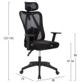 ΚΑΡΕΚΛΑ ΓΡΑΦΕΙΟΥ MEXER HM1195.01 ΜΑΥΡΟ MESH-ΜΕΤΑΛ.ΒΑΣΗ-NYLON ΣΚΕΛΕΤΟΣ 68x70x136Υεκ.