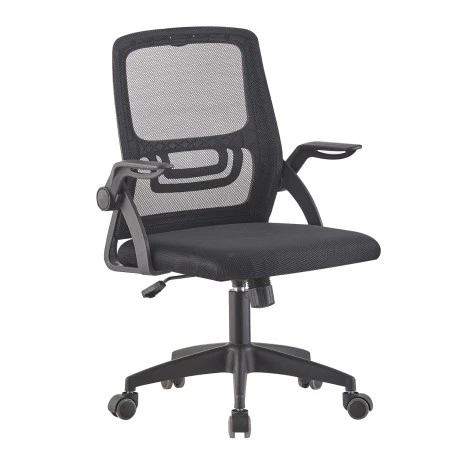 ΚΑΡΕΚΛΑ ΓΡΑΦΕΙΟΥ NETTIS HM1220.01 ΜΑΥΡO MESH-ΒΑΣΗ ΠΟΛΥΠΡΟΠΥΛΕΝΙΟΥ 47x47x109-119Υεκ