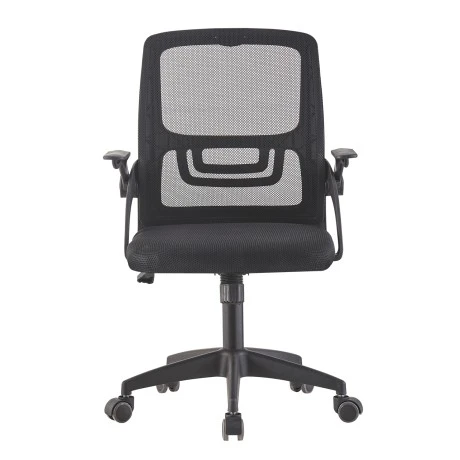 ΚΑΡΕΚΛΑ ΓΡΑΦΕΙΟΥ NETTIS HM1220.01 ΜΑΥΡO MESH-ΒΑΣΗ ΠΟΛΥΠΡΟΠΥΛΕΝΙΟΥ 47x47x109-119Υεκ