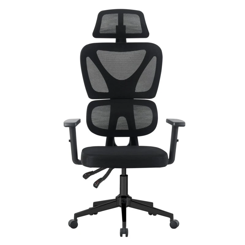 ΚΑΡΕΚΛΑ ΓΡΑΦΕΙΟΥ NOVAR HM1218.01 ΜΑΥΡO MESH--ΒΑΣΗ PP 51x49x121-129Υεκ