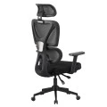 ΚΑΡΕΚΛΑ ΓΡΑΦΕΙΟΥ NOVAR HM1218.01 ΜΑΥΡO MESH--ΒΑΣΗ PP 51x49x121-129Υεκ