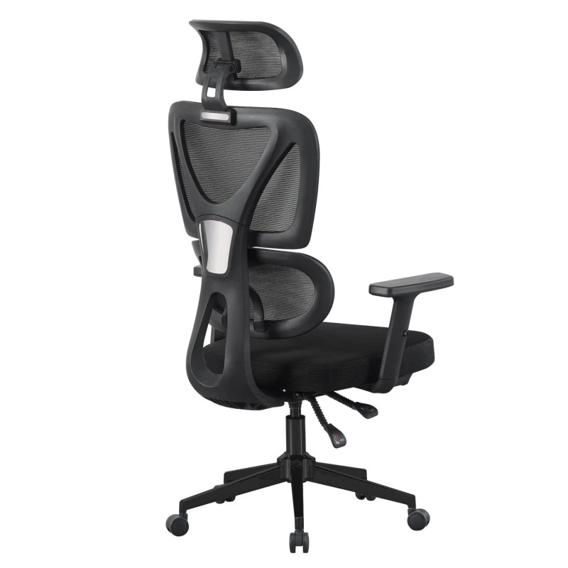 ΚΑΡΕΚΛΑ ΓΡΑΦΕΙΟΥ NOVAR HM1218.01 ΜΑΥΡO MESH--ΒΑΣΗ PP 51x49x121-129Υεκ