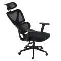 ΚΑΡΕΚΛΑ ΓΡΑΦΕΙΟΥ NOVAR HM1218.01 ΜΑΥΡO MESH--ΒΑΣΗ PP 51x49x121-129Υεκ