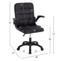 ΚΑΡΕΚΛΑ ΓΡΑΦΕΙΟΥ PORTIMA HM1197.01 ΜΑΥΡΟ PVC-NYLON ΣΚΕΛΕΤΟΣ & ΒΑΣΗ 69x57x97Υεκ.