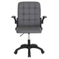ΚΑΡΕΚΛΑ ΓΡΑΦΕΙΟΥ PORTIMA HM1197.03 ΓΚΡΙ PVC-ΜΑΥΡΟΣ NYLON ΣΚΕΛΕΤΟΣ & ΒΑΣΗ 66.5x60x97Υεκ