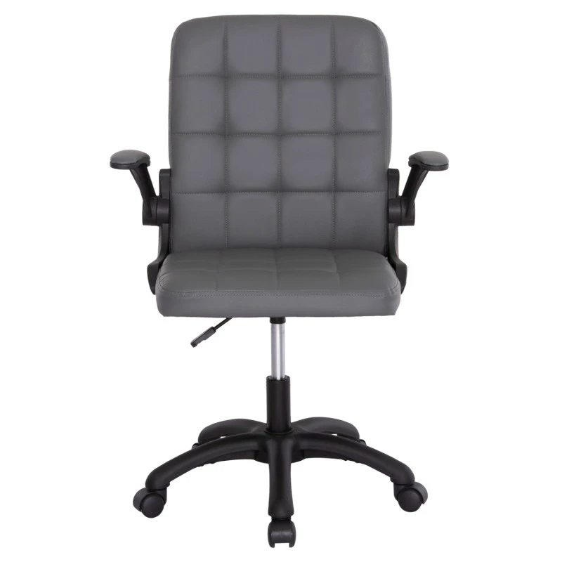 ΚΑΡΕΚΛΑ ΓΡΑΦΕΙΟΥ PORTIMA HM1197.03 ΓΚΡΙ PVC-ΜΑΥΡΟΣ NYLON ΣΚΕΛΕΤΟΣ & ΒΑΣΗ 66.5x60x97Υεκ