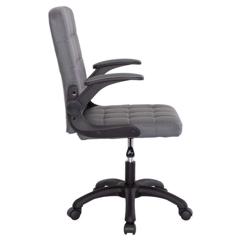 ΚΑΡΕΚΛΑ ΓΡΑΦΕΙΟΥ PORTIMA HM1197.03 ΓΚΡΙ PVC-ΜΑΥΡΟΣ NYLON ΣΚΕΛΕΤΟΣ & ΒΑΣΗ 66.5x60x97Υεκ