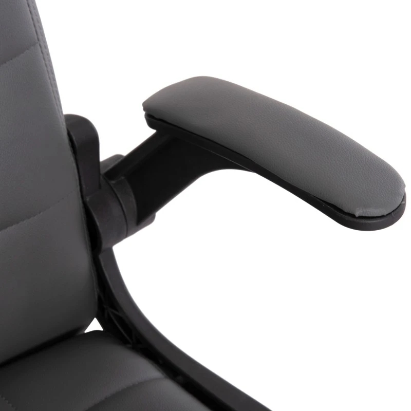 ΚΑΡΕΚΛΑ ΓΡΑΦΕΙΟΥ PORTIMA HM1197.03 ΓΚΡΙ PVC-ΜΑΥΡΟΣ NYLON ΣΚΕΛΕΤΟΣ & ΒΑΣΗ 66.5x60x97Υεκ