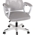 ΚΑΡΕΚΛΑ ΓΡΑΦΕΙΟΥ SALAS HM1223.02 P.P. ΛΕΥΚΟ-ΓΚΡΙ MESH ΥΦΑΣΜΑ 57x71x110-120Υεκ