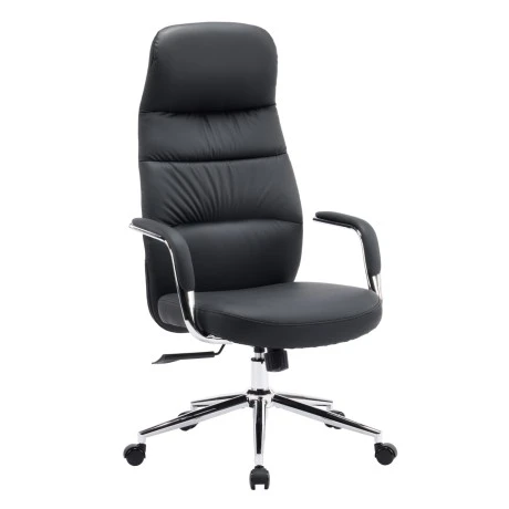 ΚΑΡΕΚΛΑ ΓΡΑΦΕΙΟΥ TEETER HM18355.01 ΜΑΥΡΟ PU ΔΕΡΜΑ--ΒΑΣΗ ΧΡΩΜΙΟΥ 67x66x121Υεκ