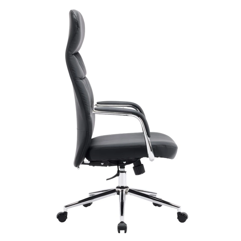 ΚΑΡΕΚΛΑ ΓΡΑΦΕΙΟΥ TEETER HM18355.01 ΜΑΥΡΟ PU ΔΕΡΜΑ--ΒΑΣΗ ΧΡΩΜΙΟΥ 67x66x121Υεκ