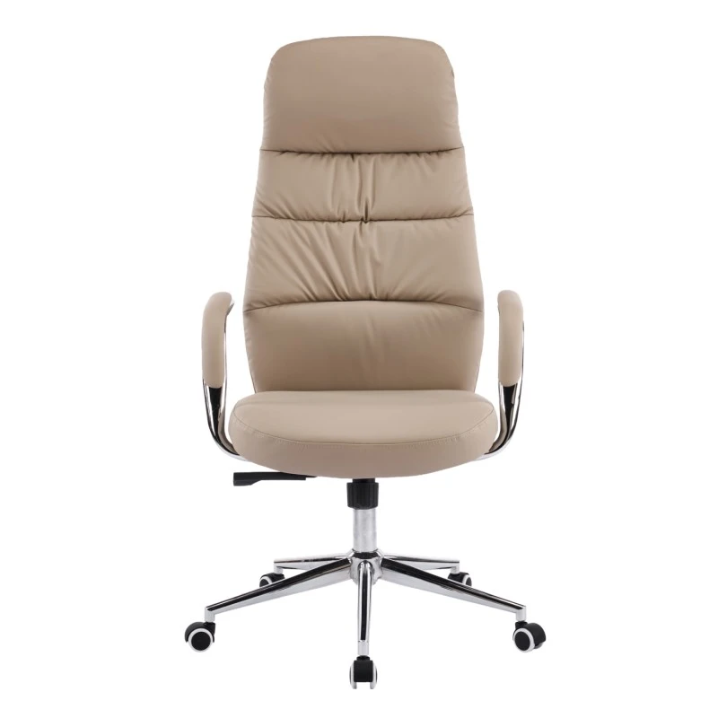 ΚΑΡΕΚΛΑ ΓΡΑΦΕΙΟΥ TEETER HM18355.02 ΜΠΕΖ PU ΔΕΡΜΑ--ΒΑΣΗ ΧΡΩΜΙΟΥ 67x66x121Υεκ