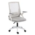 ΚΑΡΕΚΛΑ ΓΡΑΦΕΙΟΥ ZENITH HM1225.02 ΛΕΥΚΟ PP--ΑΝΟΙΧΤΟ ΓΚΡΙ MESH 60x60x92-100Υεκ