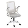 ΚΑΡΕΚΛΑ ΓΡΑΦΕΙΟΥ ZENITH HM1225.02 ΛΕΥΚΟ PP--ΑΝΟΙΧΤΟ ΓΚΡΙ MESH 60x60x92-100Υεκ